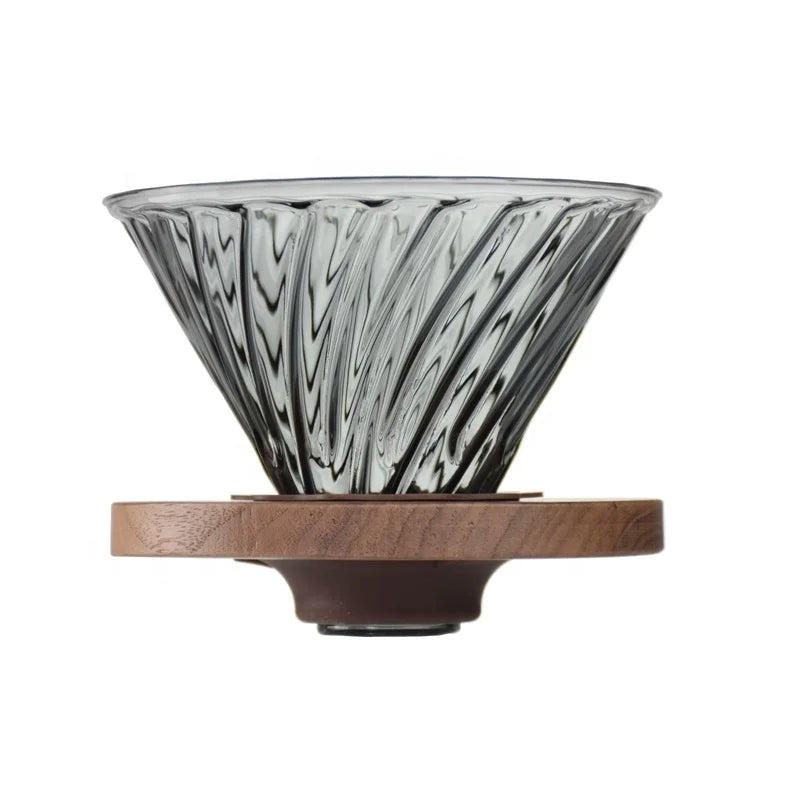 Drip - szkło i drewno