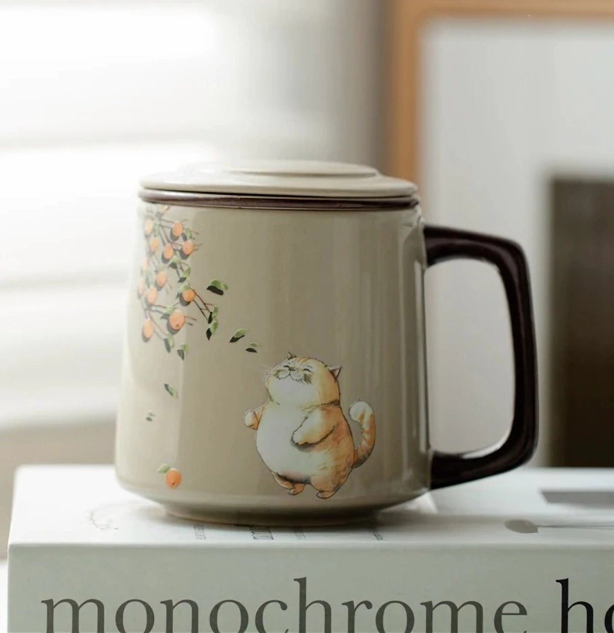 Kubek ceramiczny z zaparzaczem Muguri - 360ml