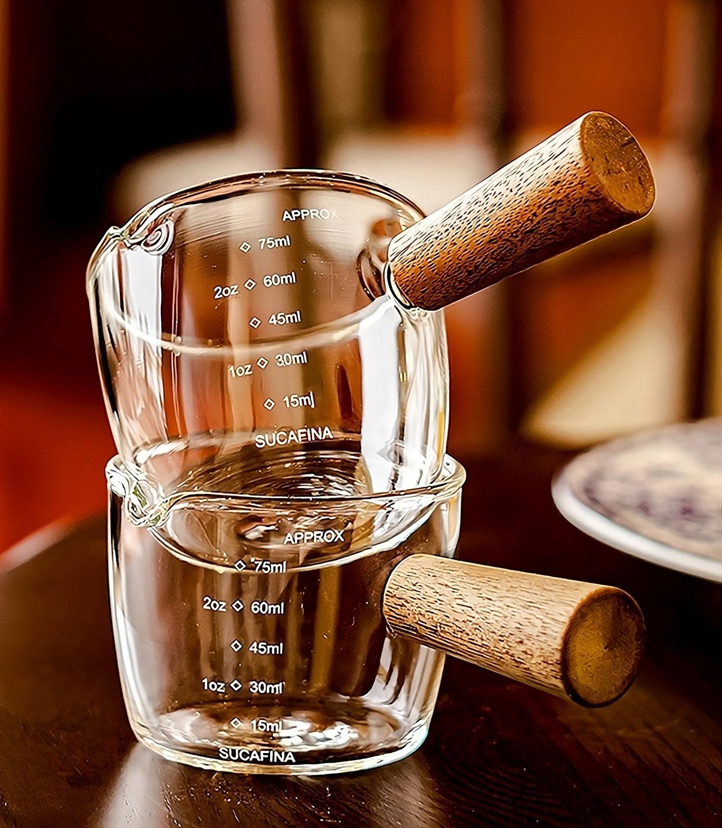 Szklana miarka do espresso