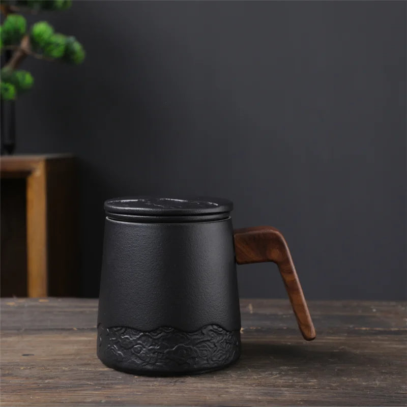 Kubek ceramiczny z zaparzaczem Terra – 360 ml