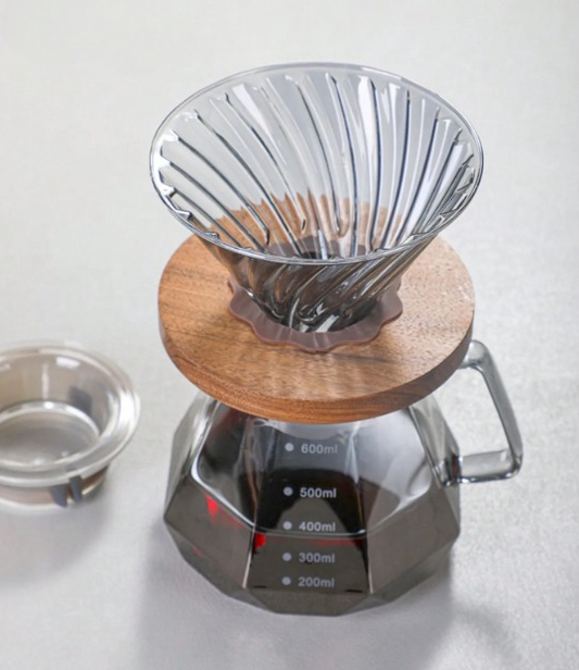 Drip, dzbanek diamond  - szklany zestaw