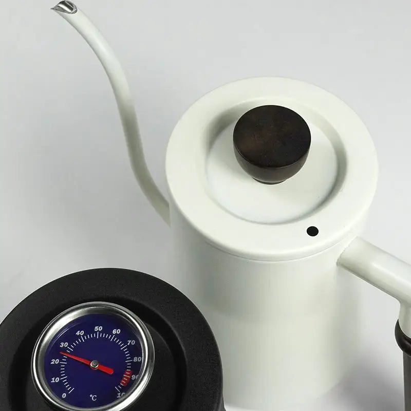 Czajnik do kawy 600 ml ze stali nierdzewnej z drewnianą rączką