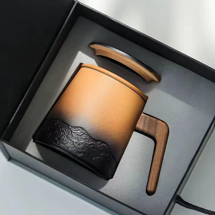 Kubek ceramiczny z zaparzaczem Terra – 360 ml