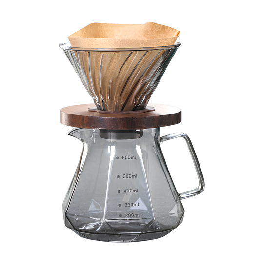 Drip, dzbanek diamond  - szklany zestaw